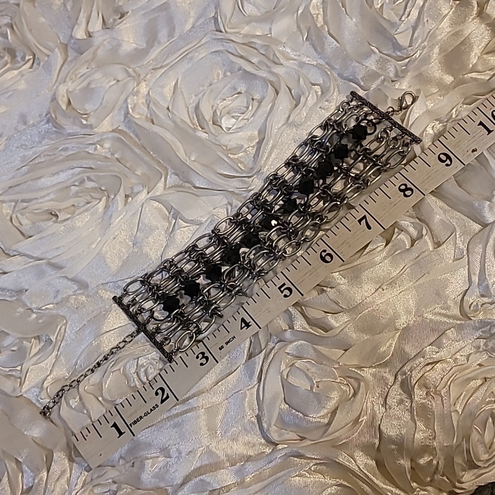 Braided Chain Bracelet Rhinestones - Picture 4 of 13